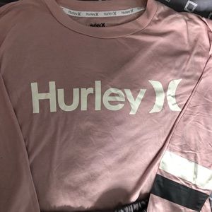 Hurley long sleeve & jogger pajama set